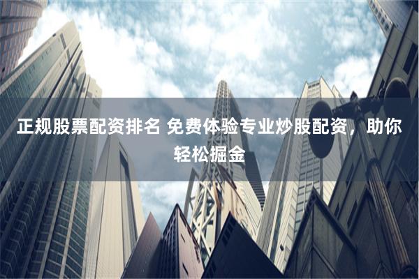 正规股票配资排名 免费体验专业炒股配资，助你轻松掘金